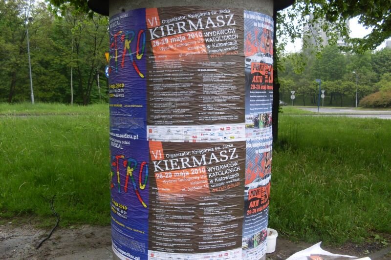 plakatowanie w Będzinie