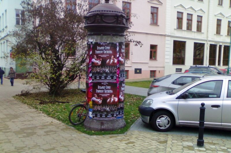 plakatowanie w mieście Żyrardów