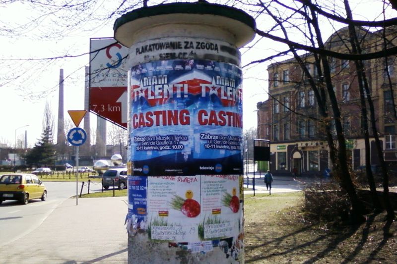 plakatowanie w mieście Łańcut