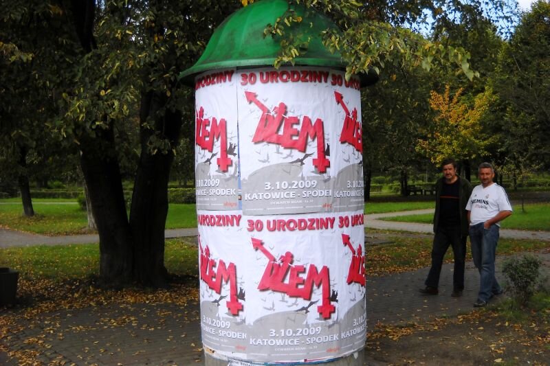 plakatowanie w mieście Tychy
